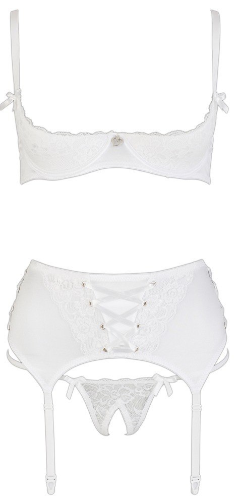 Shelf Bra Set white 85B/L