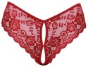 Crotchless panty red L