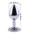 KOREK ANALNY CHROMOWANY KRYSZTAŁ PLUG DO ANUSA 8