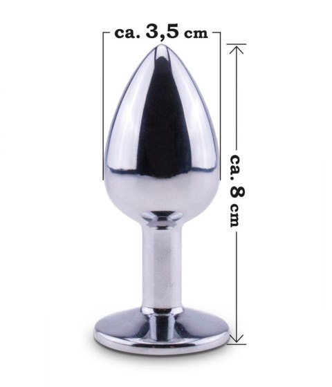 KOREK ANALNY CHROMOWANY KRYSZTAŁ PLUG DO ANUSA 8