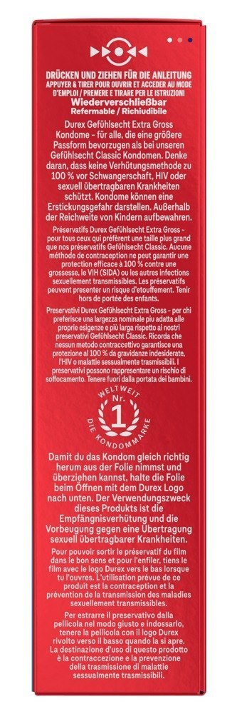 Durex Gefühlsecht Extra Groß10