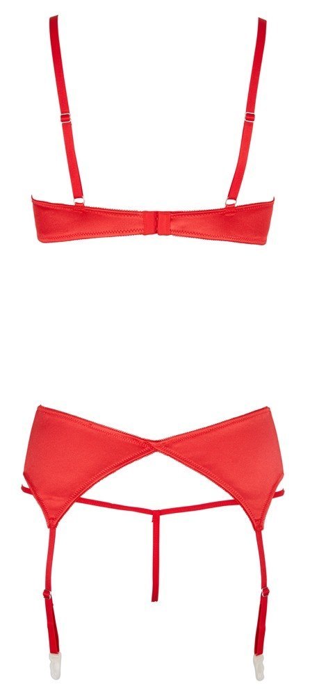 Shelf Bra Set red 80B/M