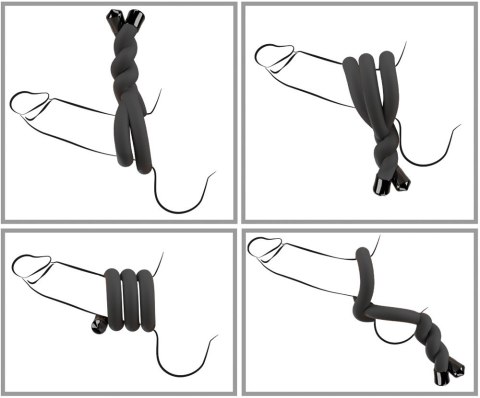 BK bendable cock & ball ring