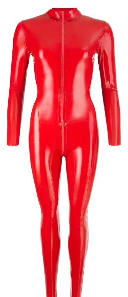 Latex Catsuit red 2XL