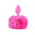 Korek Analny Silikonowy Różowy Rozmiar S Króliczy Ogonek