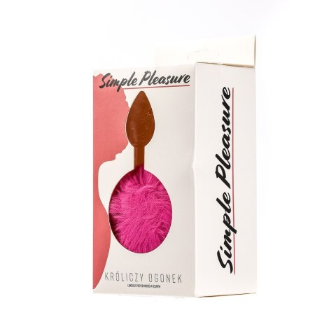 Korek Analny Silikonowy Różowy Rozmiar S Króliczy Ogonek