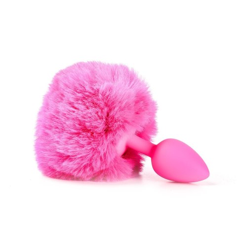 Korek Analny Silikonowy Różowy Rozmiar S Króliczy Ogonek
