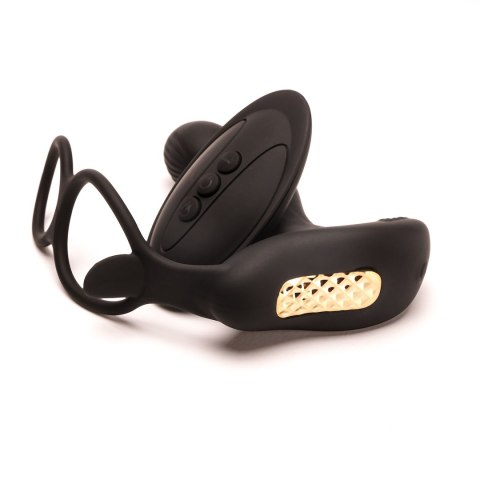 Masażer Prostaty Z Pierścieniami Sterowany Zdalnie Ładowany Usb Czarny