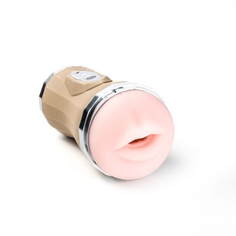 Masturbator Dwustonny Końce Wagina Usta Beżowy
