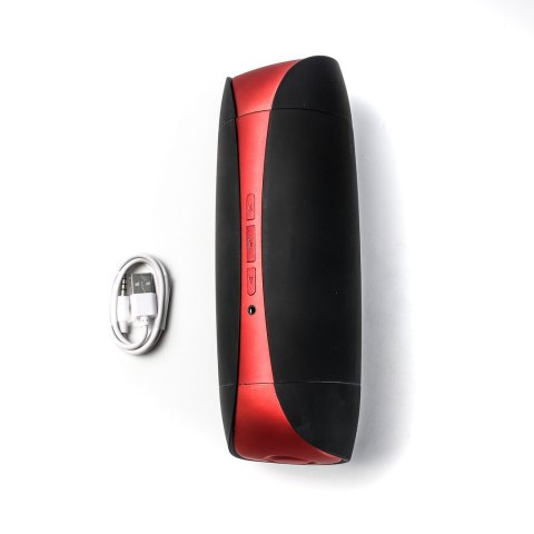 Masturbator Dwustonny Końce Wagina Usta Czarny