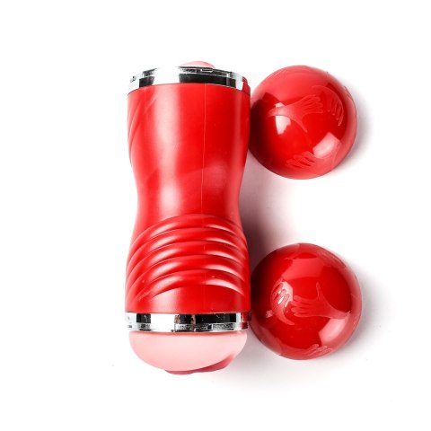 Masturbator Dwustonny Końce Wagina Usta Czerwony