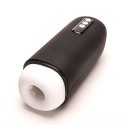 Masturbator Z Wibracją Ssaniem Cyberskóra Ładowany Usb Czarny