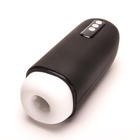 Masturbator Z Wibracją Ssaniem Cyberskóra Ładowany Usb Czarny