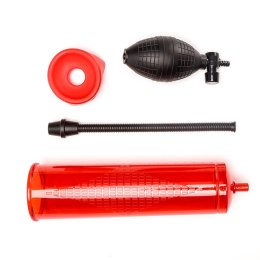 Pompka Próżniowa Do Powiększania Penisa Z Gruszką Duża Czerwona