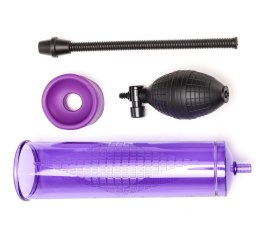 Pompka Próżniowa Do Powiększania Penisa Z Gruszką Duża Fioletowa