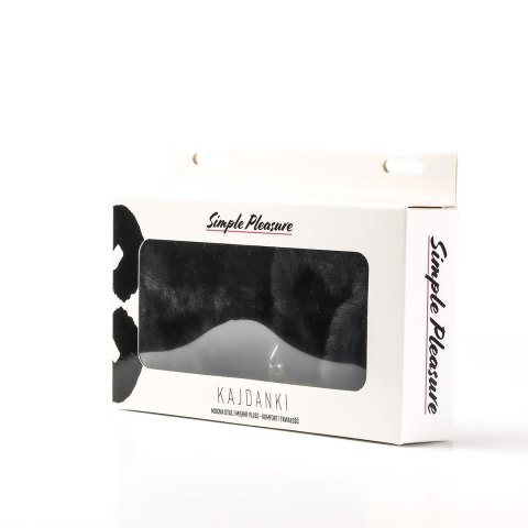 Kajdanki Erotyczne Metalowe Z Futerkiem Czarne