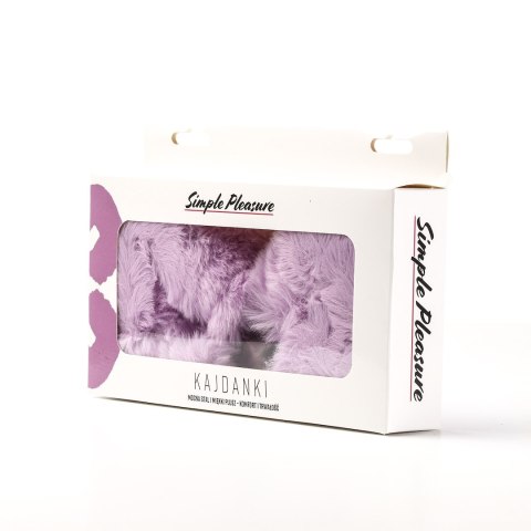 Kajdanki Erotyczne Metalowe Z Futerkiem Jasno Różowe