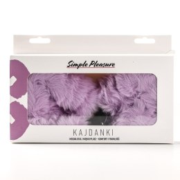 Kajdanki Erotyczne Metalowe Z Futerkiem Jasno Różowe