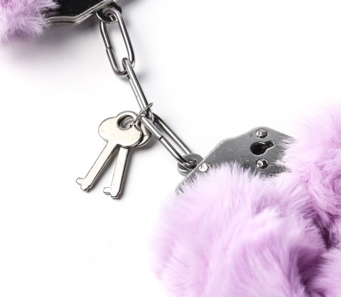 Kajdanki Erotyczne Metalowe Z Futerkiem Jasno Różowe