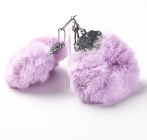 Kajdanki Erotyczne Metalowe Z Futerkiem Jasno Różowe