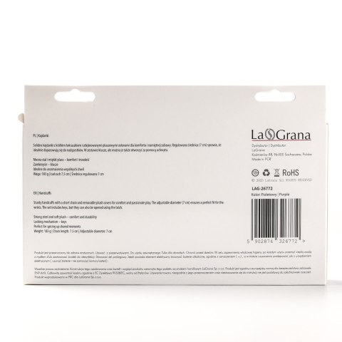 Kajdanki Erotyczne Metalowe Z Futerkiem Jasno Różowe