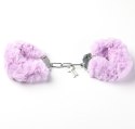 Kajdanki Erotyczne Metalowe Z Futerkiem Jasno Różowe