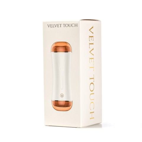 Masturbator Z Wibracją Dwustronny Wagina Anus Cyberskóra Ładowany Usb Biały