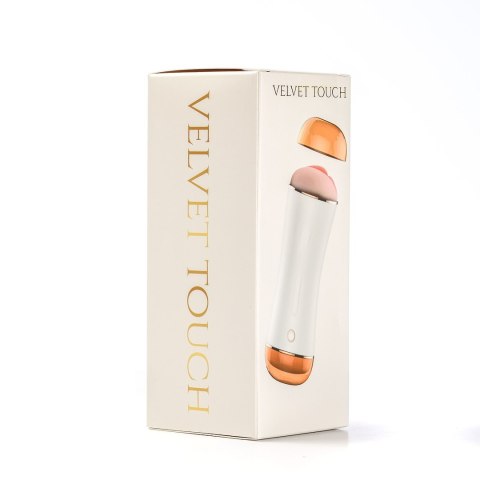 Masturbator Z Wibracją Dwustronny Wagina Anus Cyberskóra Ładowany Usb Biały