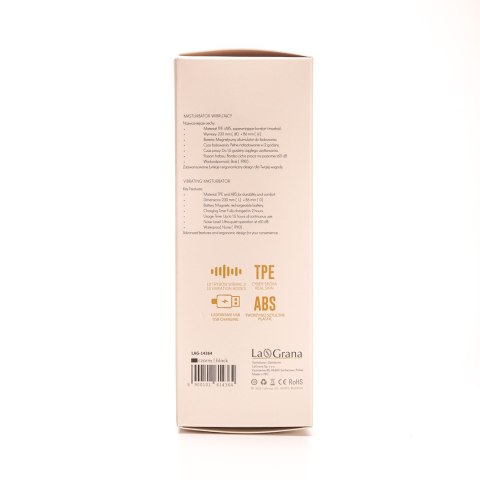 Masturbator Z Wibracją Dwustronny Wagina Anus Cyberskóra Ładowany Usb Czarny