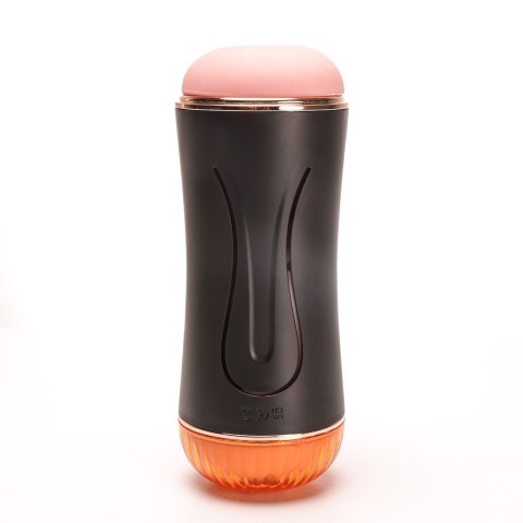 Masturbator Z Wibracją Dwustronny Wagina Anus Cyberskóra Ładowany Usb Czarny