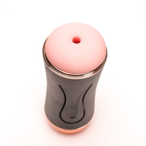 Masturbator Z Wibracją Dwustronny Wagina Anus Cyberskóra Ładowany Usb Czarny