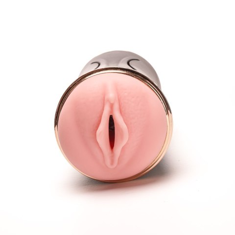 Masturbator Z Wibracją Dwustronny Wagina Anus Cyberskóra Ładowany Usb Czarny