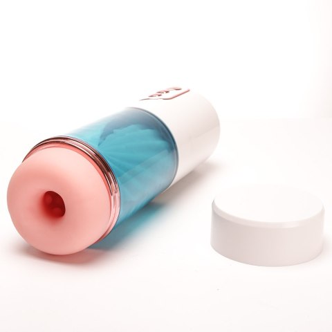 Masturbator Z Wibracją Ssaniem Cyberskóra Ładowany Usb Biały