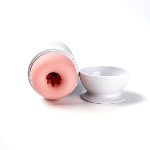 Masturbator Z Wibracją Wagina Cyberskóra Ładowany Usb Biały