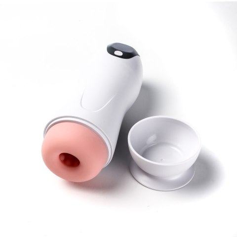 Masturbator Z Wibracją Wagina Cyberskóra Ładowany Usb Biały