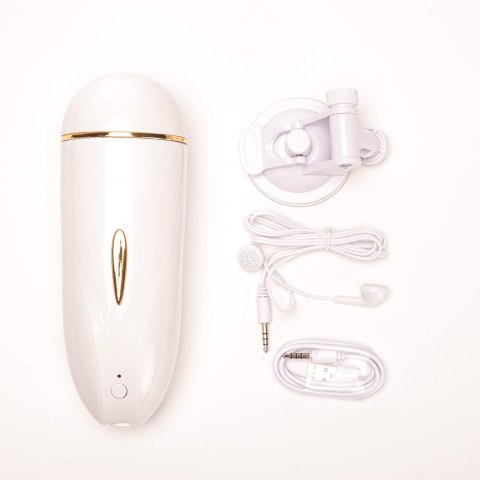 Masturbator Z Wibracją Wagina Cyberskóra Ładowany Usb Biały