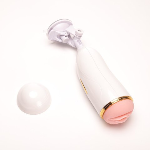 Masturbator Z Wibracją Wagina Cyberskóra Ładowany Usb Biały