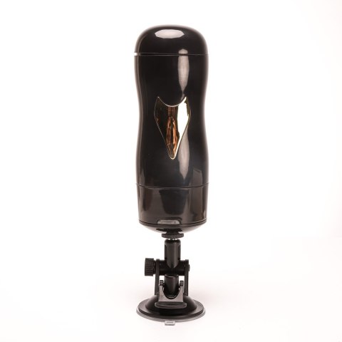 Masturbator Z Wibracją Wagina Cyberskóra Ładowany Usb Czarny