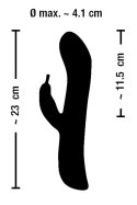 WIBRATOR PODWÓJNA PENETRACJA 10 FUNKCJI 23 CM