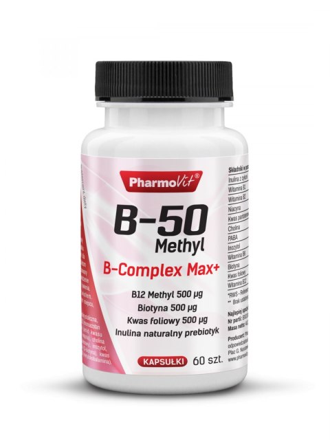 PHARMOVIT B-50 METHYL B-COMPLEX MAX 60 KAPSUŁEK