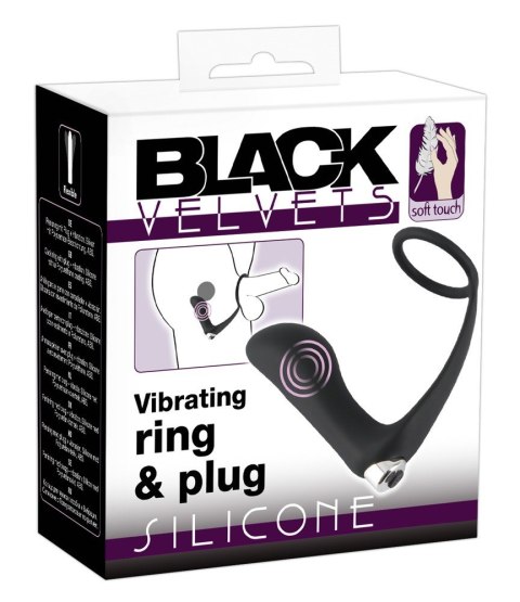 BLACK VELVETS PIERŚCIEŃ I KOREK Z WIBRACJAMI BLACK VELVETS PIERŚCIEŃ I KOREK Z WIBRACJAMI