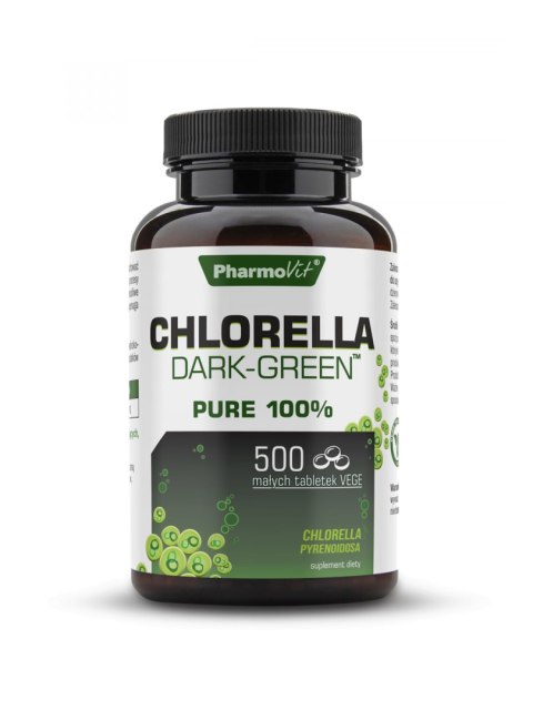 CHLORELLA DARK-GREEN PURE 100% 500 KAPSUŁEK PHARMOVIT CHLORELLA DARK-GREEN PURE 100% 500 KAPSUŁEK PHARMOVIT