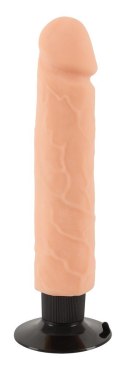 WIBRATOR NATURAL PENIS DILDO PRZYSSAWKA DUŻY 26CM