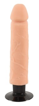 WIBRATOR NATURAL PENIS DILDO PRZYSSAWKA DUŻY 26CM