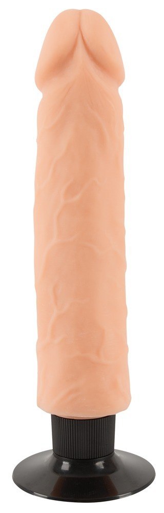 WIBRATOR NATURAL PENIS DILDO PRZYSSAWKA DUŻY 26CM