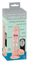 WIBRATOR MOCNY CICHY GRUBY 8 TRYBÓW PCHNIĘCIE 21CM