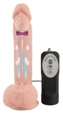 WIBRATOR MOCNY CICHY GRUBY 8 TRYBÓW PCHNIĘCIE 21CM