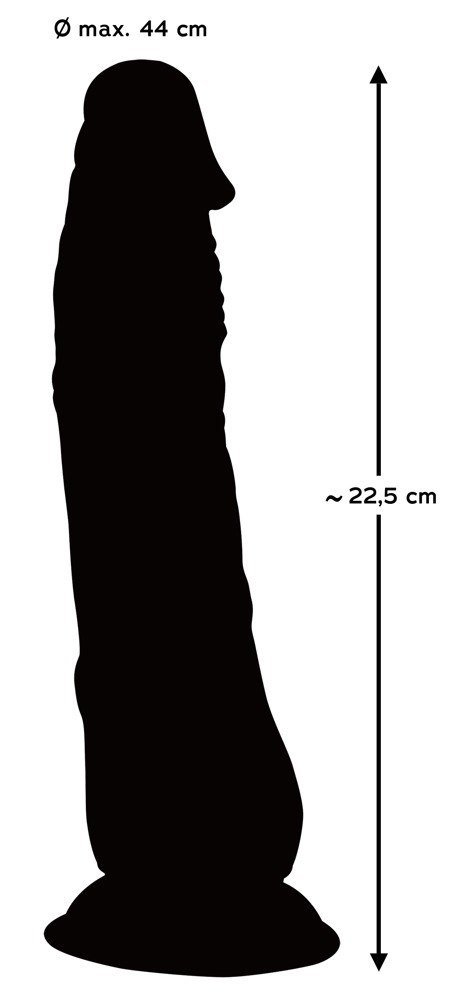 DILDO SZTUCZNY PENIS PRZYSSAWKA REAL SEX 22,5 CM