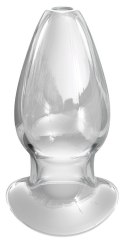KOREK ANAL SEX MEGA GAPER + STOPER 12,2 CM SZKLANY