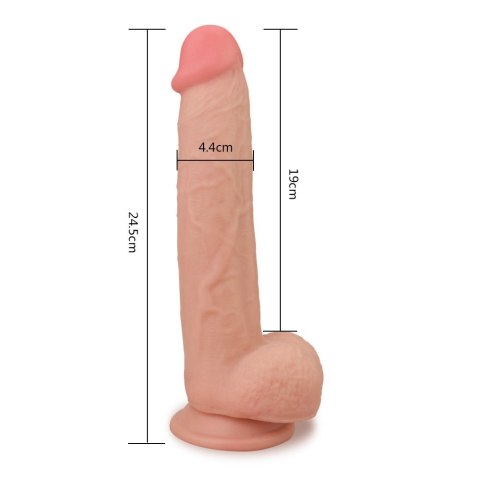 DILDO Z PRZYSSAWKĄ REALISTYCZNE ŻYŁY JĄDRA 24,5CM